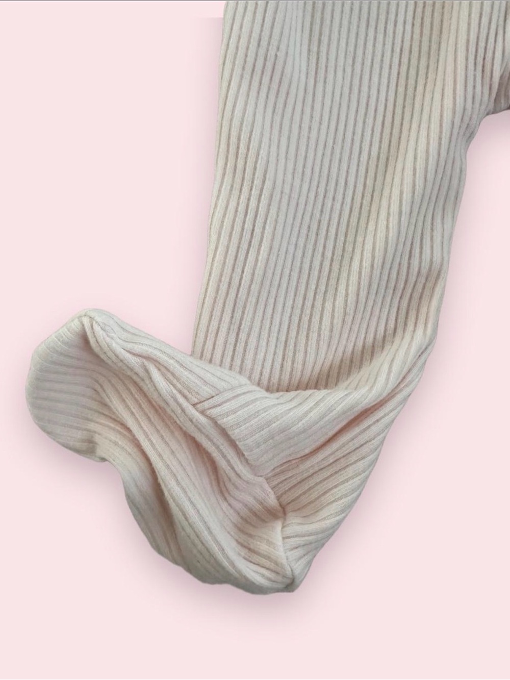 GAP Baby Pink Ribbed Ruffle One-Piece 0-3mo - Picture 5 of 7